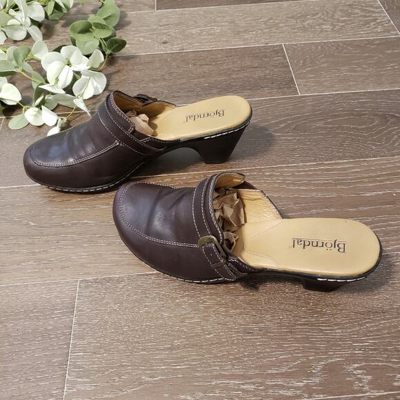 Bjorndal "Kendall" Slip On Leather Mules 8.5 - Picture 5 of 12